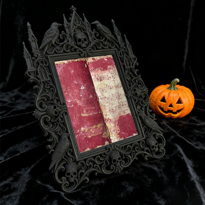 Gothic Dark-style Photo Frame | Calligraphy Studio Wall Decor, Photo Ornament, Wall-mountable & Tabletop, Waterproof Plastic Frame
