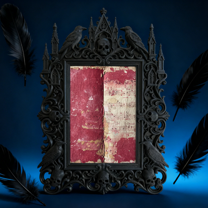 Gothic Dark-style Photo Frame | Calligraphy Studio Wall Decor, Photo Ornament, Wall-mountable & Tabletop, Waterproof Plastic Frame