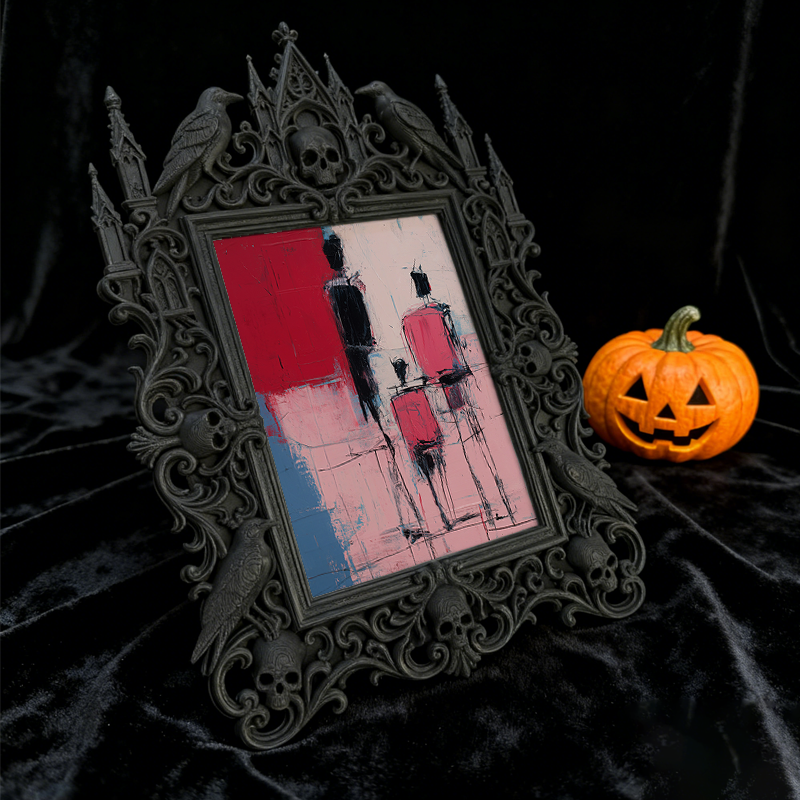 Gothic Dark-style Photo Frame | Musician Home Studio Decor, Photo Ornament, Wall-mountable & Tabletop, Waterproof Plastic Frame