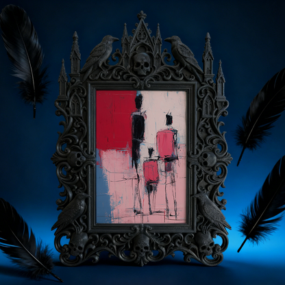 Gothic Dark-style Photo Frame | Musician Home Studio Decor, Photo Ornament, Wall-mountable & Tabletop, Waterproof Plastic Frame