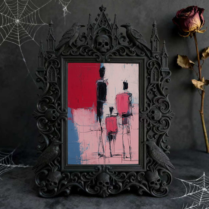 Gothic Dark-style Photo Frame | Musician Home Studio Decor, Photo Ornament, Wall-mountable & Tabletop, Waterproof Plastic Frame