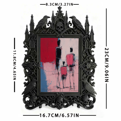 Gothic Dark-style Photo Frame | Musician Home Studio Decor, Photo Ornament, Wall-mountable & Tabletop, Waterproof Plastic Frame