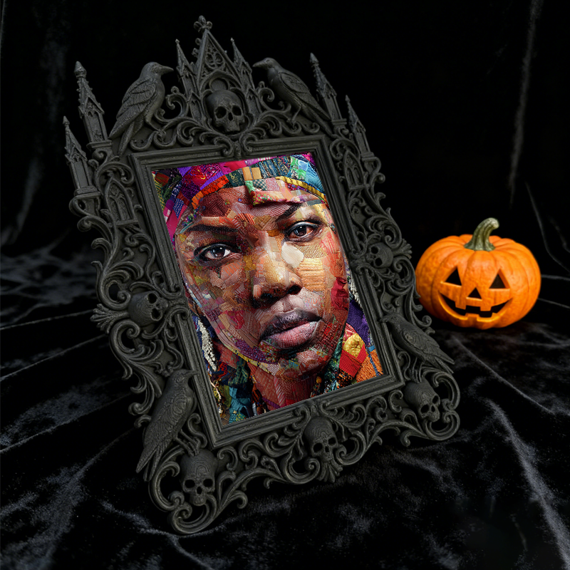 Gothic Dark-style Photo Frame | Retro Candy Store Shelf Decor, Photo Ornament, Wall-mountable & Tabletop, Waterproof Plastic Frame