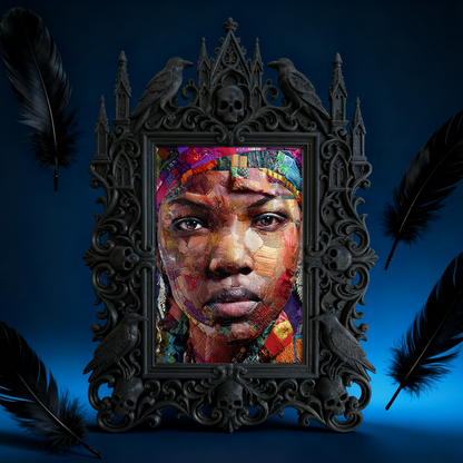 Gothic Dark-style Photo Frame | Retro Candy Store Shelf Decor, Photo Ornament, Wall-mountable & Tabletop, Waterproof Plastic Frame