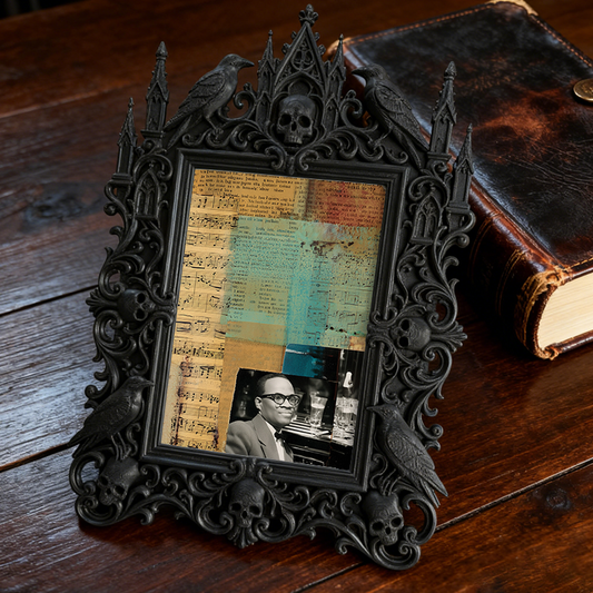 Gothic Dark-style Photo Frame | Haunted Mansion Themed Party Wall Decor, Photo Ornament, Wall-mountable & Tabletop, Waterproof Plastic Frame