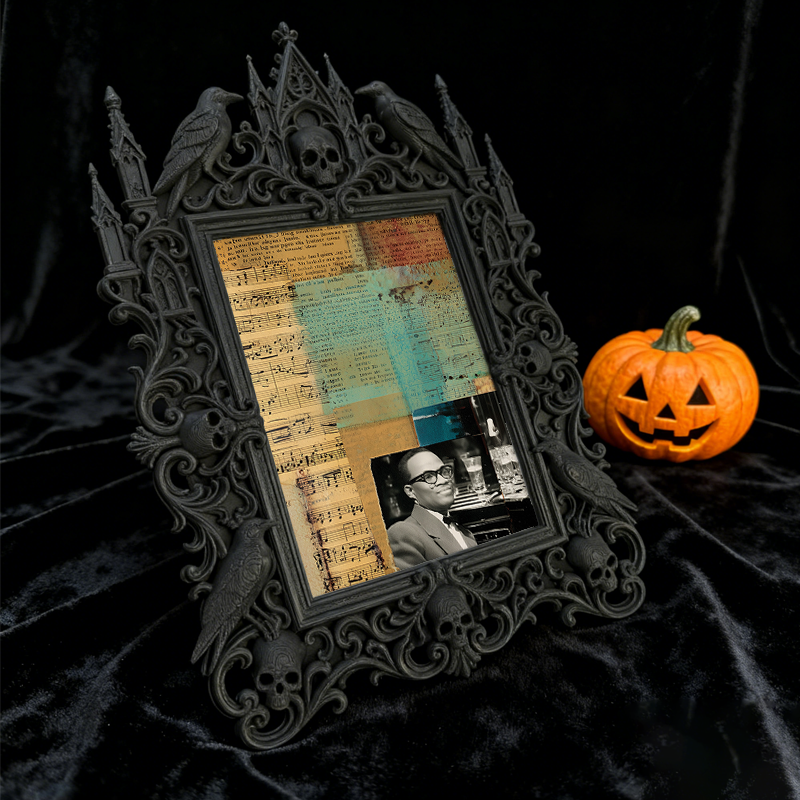 Gothic Dark-style Photo Frame | Haunted Mansion Themed Party Wall Decor, Photo Ornament, Wall-mountable & Tabletop, Waterproof Plastic Frame