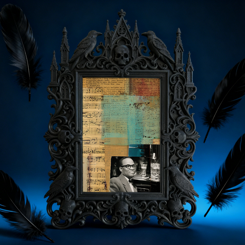 Gothic Dark-style Photo Frame | Haunted Mansion Themed Party Wall Decor, Photo Ornament, Wall-mountable & Tabletop, Waterproof Plastic Frame