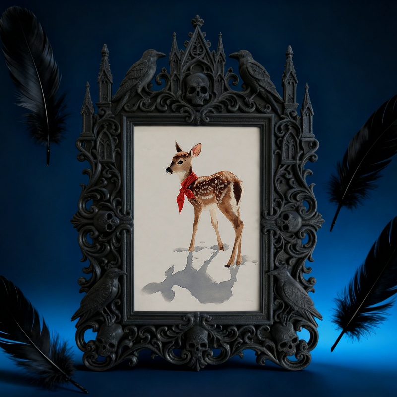 Gothic Dark-style Photo Frame | Dark Floral Wedding Reception Table Decor, Photo Ornament, Wall-mountable & Tabletop, Waterproof Plastic Fra