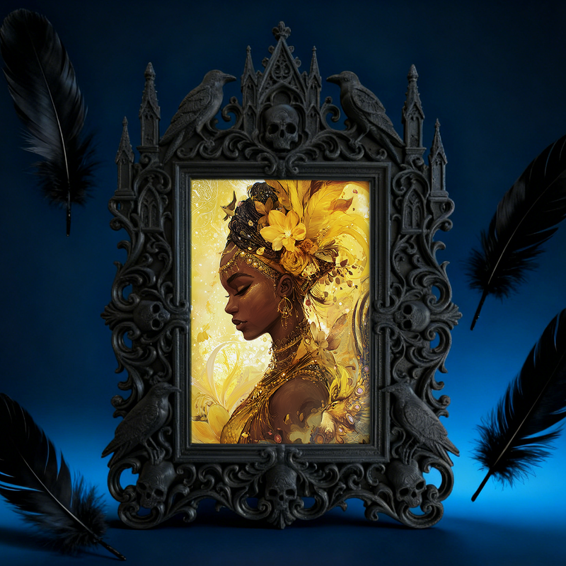 Gothic Dark-style Photo Frame | Gothic Wedding Photo Booth Prop Decor, Photo Ornament, Wall-mountable & Tabletop, Waterproof Plastic Frame