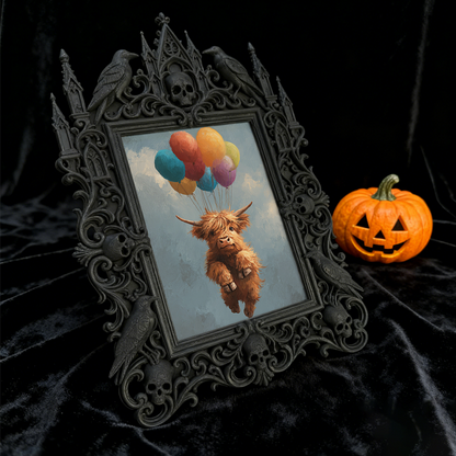 Gothic Dark-style Photo Frame | Gothic Barbershop Client Before-After Photo Decor, Photo Ornament, Wall-mountable & Tabletop, Waterproof Pla