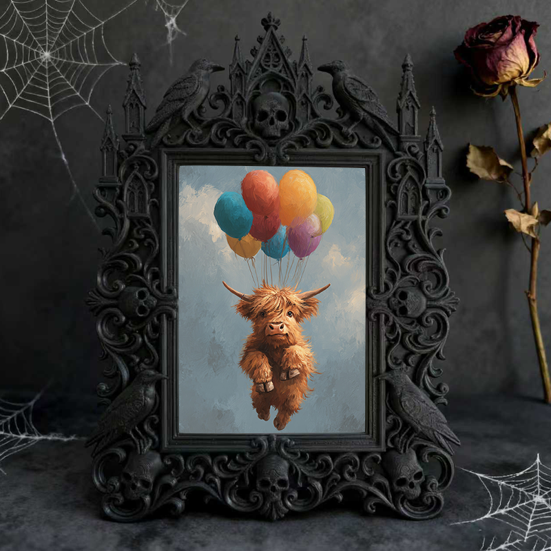 Gothic Dark-style Photo Frame | Gothic Barbershop Client Before-After Photo Decor, Photo Ornament, Wall-mountable & Tabletop, Waterproof Pla