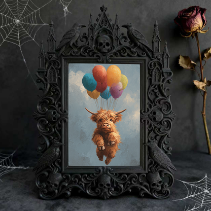 Gothic Dark-style Photo Frame | Gothic Barbershop Client Before-After Photo Decor, Photo Ornament, Wall-mountable & Tabletop, Waterproof Pla