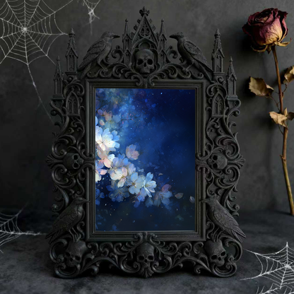 Gothic Dark-style Photo Frame | Gothic Perfume Boutique Scent Display Decor, Photo Ornament, Wall-mountable & Tabletop, Waterproof Plastic F