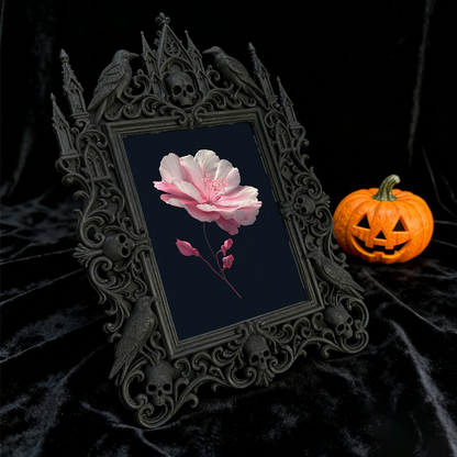 Gothic Dark-style Photo Frame | Dark Academia Student Dorm Door Decor, Photo Ornament, Wall-mountable & Tabletop, Waterproof Plastic Frame