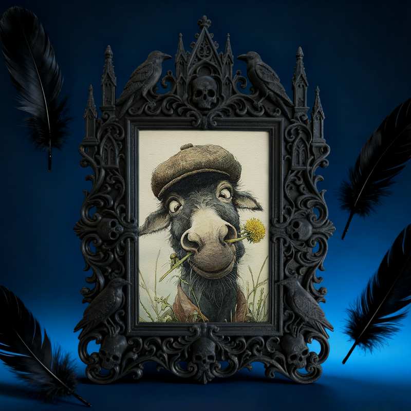 Gothic Dark-style Photo Frame | Gothic Nail Salon Client Art Display, Photo Ornament, Wall-mountable & Tabletop, Waterproof Plastic Frame