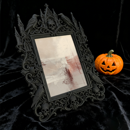 Gothic Dark-style Photo Frame | Gothic Prom Photo Booth Backdrop Decor, Photo Ornament, Wall-mountable & Tabletop, Waterproof Plastic Frame