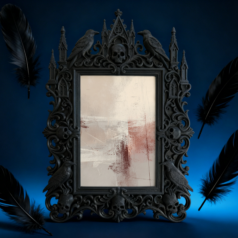 Gothic Dark-style Photo Frame | Gothic Prom Photo Booth Backdrop Decor, Photo Ornament, Wall-mountable & Tabletop, Waterproof Plastic Frame