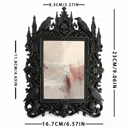 Gothic Dark-style Photo Frame | Gothic Prom Photo Booth Backdrop Decor, Photo Ornament, Wall-mountable & Tabletop, Waterproof Plastic Frame