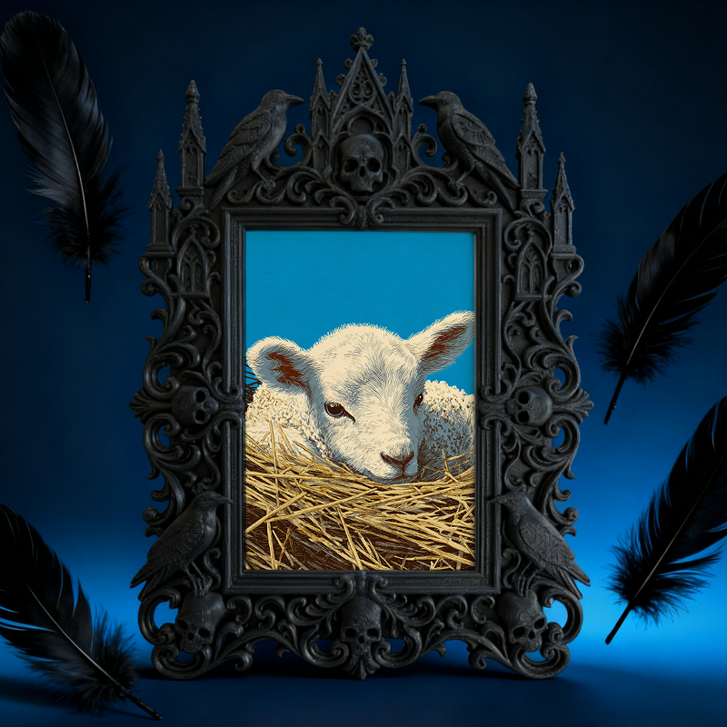 Gothic Dark-style Photo Frame | Gothic Baby Nursery Dark Fairy Tale Decor, Photo Ornament, Wall-mountable & Tabletop, Waterproof Plastic Fra