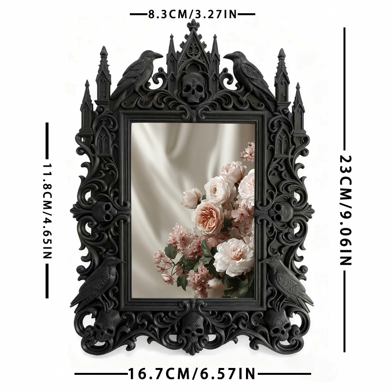 Gothic Dark-style Photo Frame | Retro Horror Magazine Cover Display Decor, Photo Ornament, Wall-mountable & Tabletop, Waterproof Plastic Fra