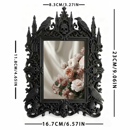 Gothic Dark-style Photo Frame | Retro Horror Magazine Cover Display Decor, Photo Ornament, Wall-mountable & Tabletop, Waterproof Plastic Fra