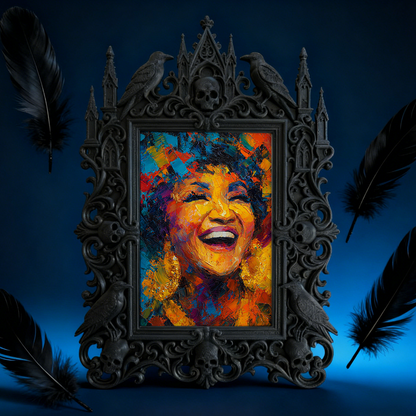 Gothic Dark-style Photo Frame | Gothic Themed Airbnb Bedroom Decor, Photo Ornament, Wall-mountable & Tabletop, Waterproof Plastic Frame