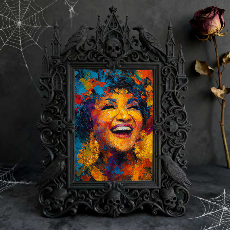 Gothic Dark-style Photo Frame | Gothic Themed Airbnb Bedroom Decor, Photo Ornament, Wall-mountable & Tabletop, Waterproof Plastic Frame