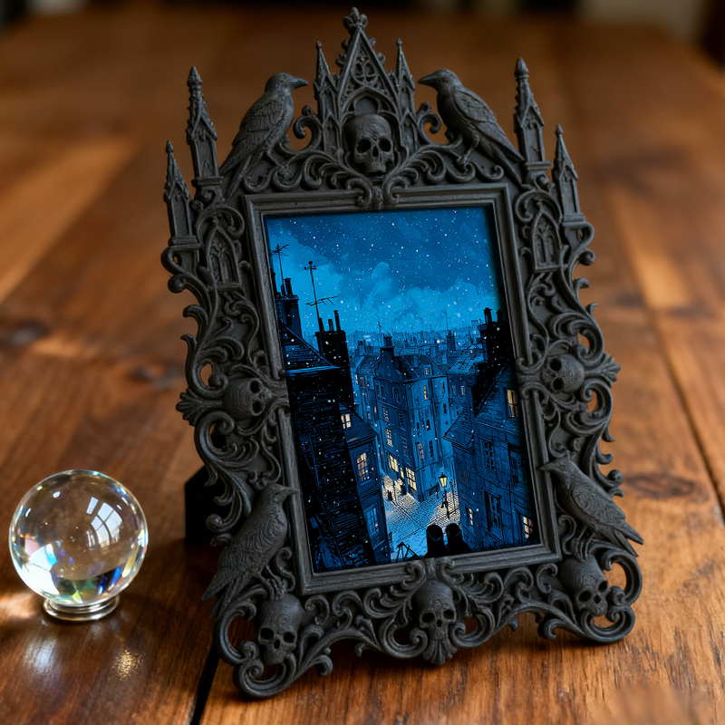 European Court Relief Luxury Frame | Living Room TV Stand Decor, Tabletop Photo Holder, Vintage Royal Style