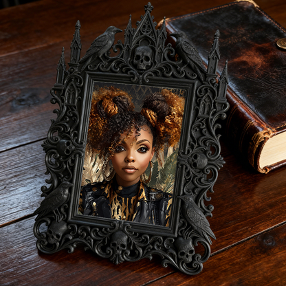 European Court Relief Luxury Frame | Coffee Table Centerpiece Decor, Photo Display Ornament, Palace-style Craft