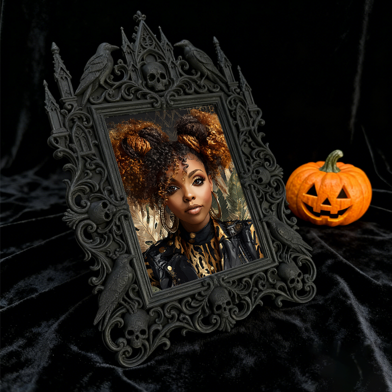 European Court Relief Luxury Frame | Coffee Table Centerpiece Decor, Photo Display Ornament, Palace-style Craft