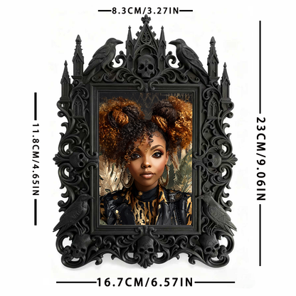 European Court Relief Luxury Frame | Coffee Table Centerpiece Decor, Photo Display Ornament, Palace-style Craft