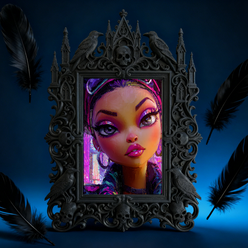 European Court Relief Luxury Frame | Entrance Console Table Decor, Wall-mountable Photo Frame, Retro Noble Style