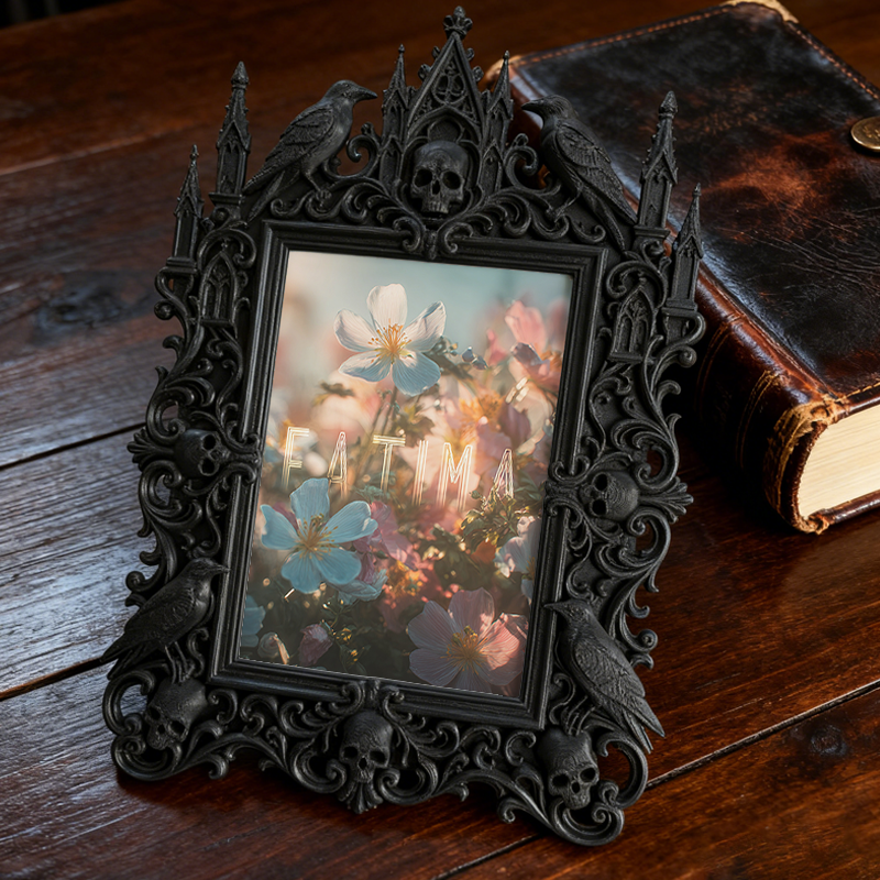 European Court Relief Luxury Frame | Study Bookcase Decor, Tabletop Photo Frame, Vintage Court Aesthetic
