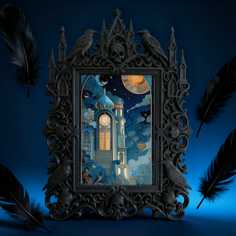 European Court Relief Luxury Frame | Wedding Venue Sign-in Table Decor, Couple Photo Holder, Royal Retro Style