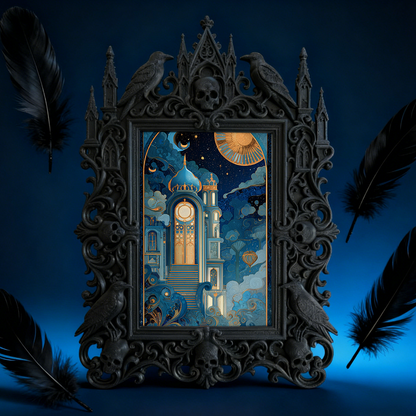 European Court Relief Luxury Frame | Wedding Venue Sign-in Table Decor, Couple Photo Holder, Royal Retro Style