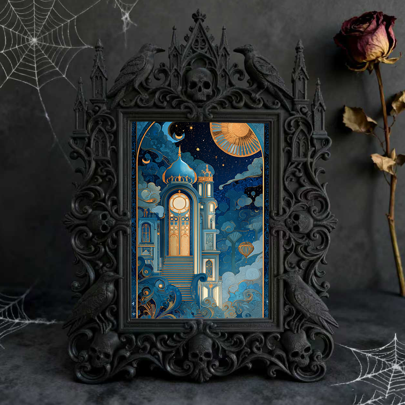 European Court Relief Luxury Frame | Wedding Venue Sign-in Table Decor, Couple Photo Holder, Royal Retro Style