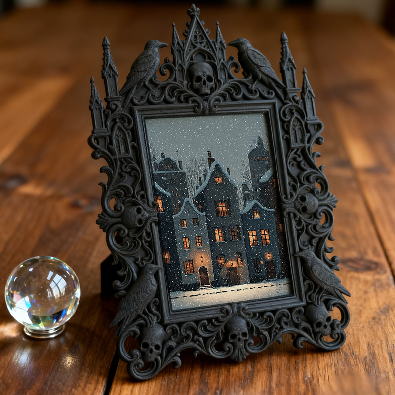 European Court Relief Luxury Frame | Piano Top Decor Ornament, Photo Holder, Vintage Royal Carved Frame