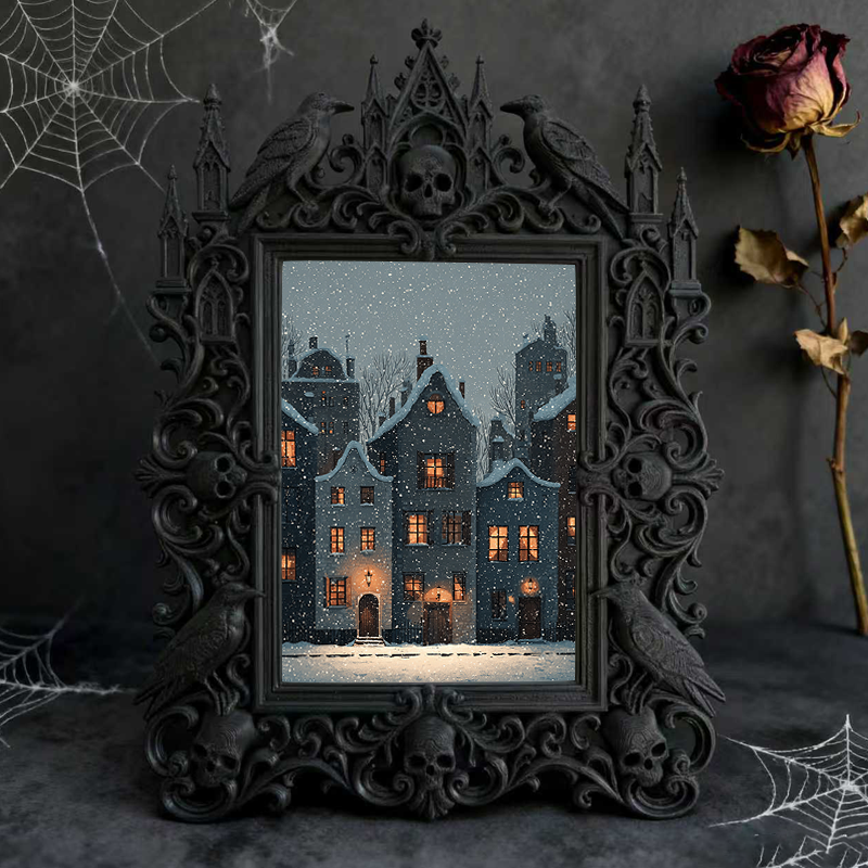 European Court Relief Luxury Frame | Piano Top Decor Ornament, Photo Holder, Vintage Royal Carved Frame
