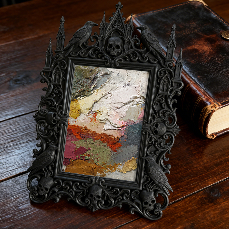 European Court Relief Luxury Frame | Antique Shop Shelf Display, Photo Frame Prop, Palace Relief Craft