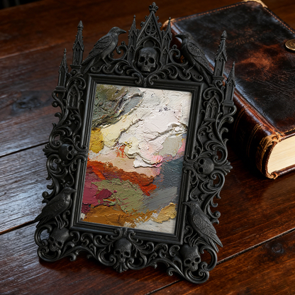 European Court Relief Luxury Frame | Antique Shop Shelf Display, Photo Frame Prop, Palace Relief Craft