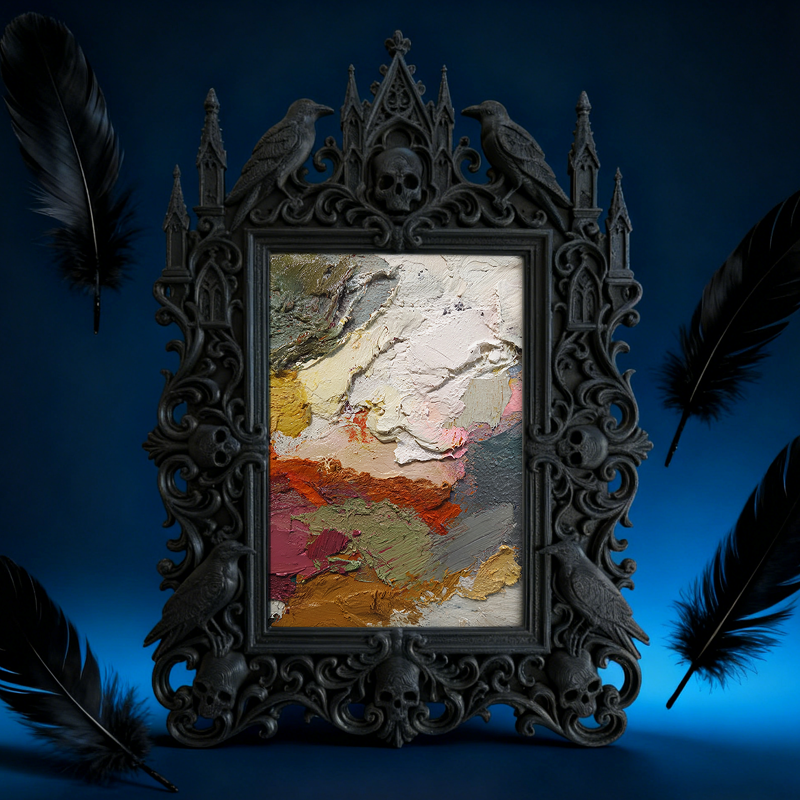 European Court Relief Luxury Frame | Antique Shop Shelf Display, Photo Frame Prop, Palace Relief Craft