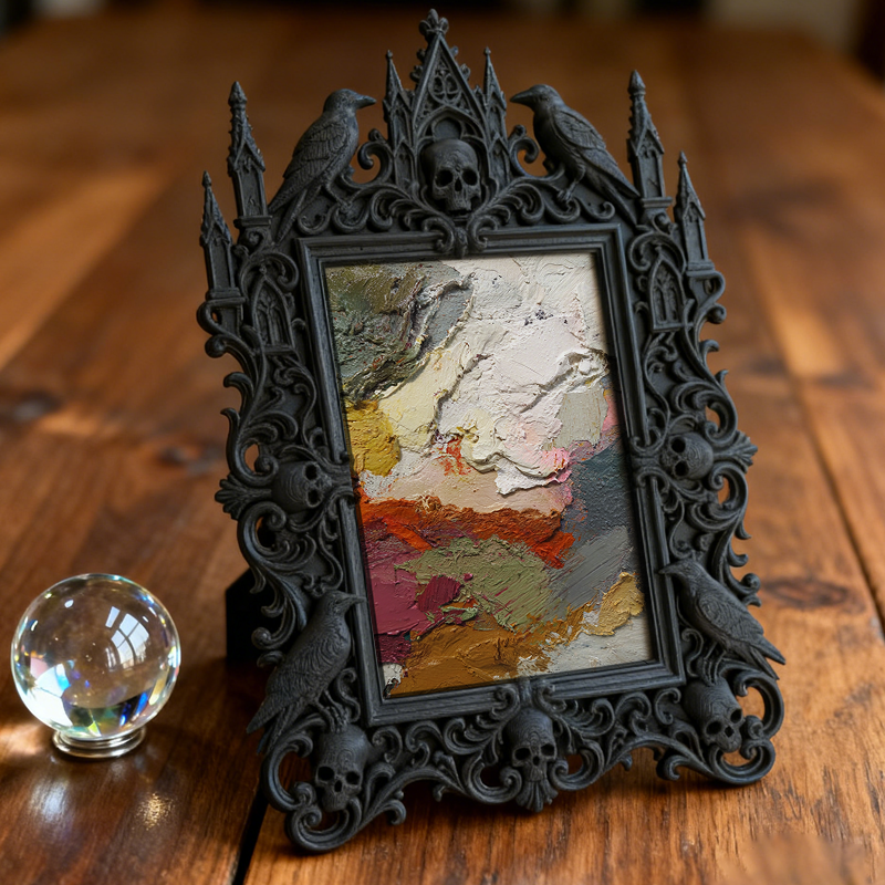 European Court Relief Luxury Frame | Antique Shop Shelf Display, Photo Frame Prop, Palace Relief Craft