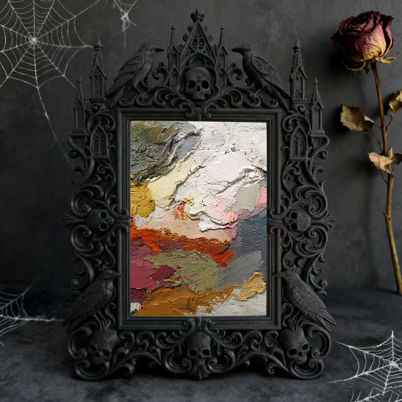 European Court Relief Luxury Frame | Antique Shop Shelf Display, Photo Frame Prop, Palace Relief Craft