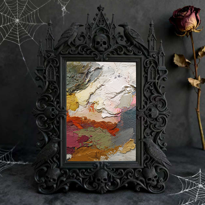 European Court Relief Luxury Frame | Antique Shop Shelf Display, Photo Frame Prop, Palace Relief Craft