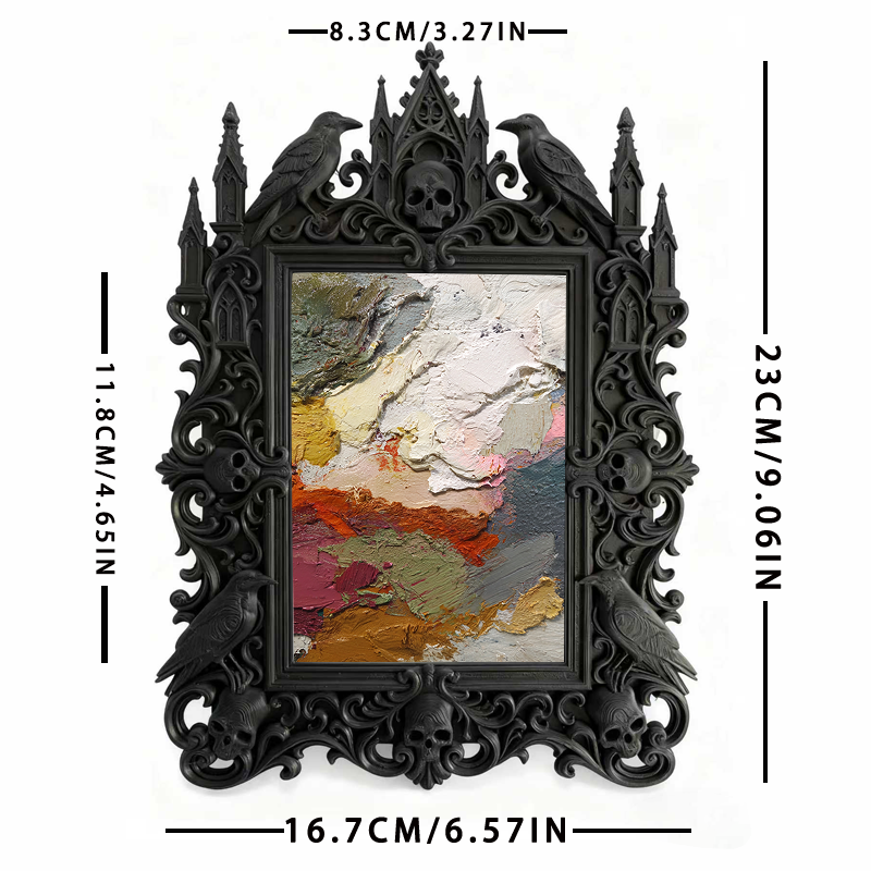 European Court Relief Luxury Frame | Antique Shop Shelf Display, Photo Frame Prop, Palace Relief Craft