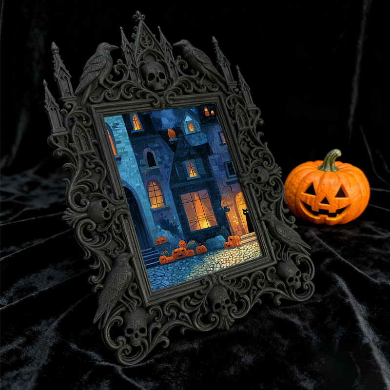 European Court Relief Luxury Frame | Office Reception Desk Decor, Tabletop Photo Holder, Retro Court Style