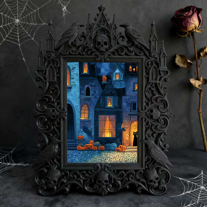 European Court Relief Luxury Frame | Office Reception Desk Decor, Tabletop Photo Holder, Retro Court Style