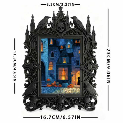 European Court Relief Luxury Frame | Office Reception Desk Decor, Tabletop Photo Holder, Retro Court Style