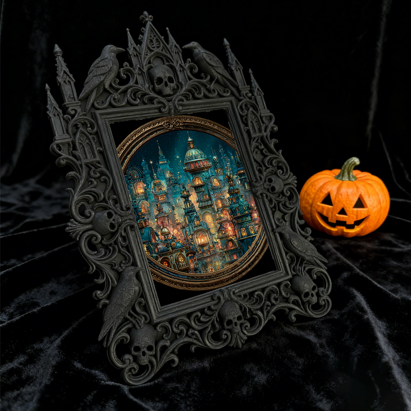 European Court Relief Luxury Frame | Art Gallery Corner Decor, Photo Frame Prop, Palace-style Relief Design