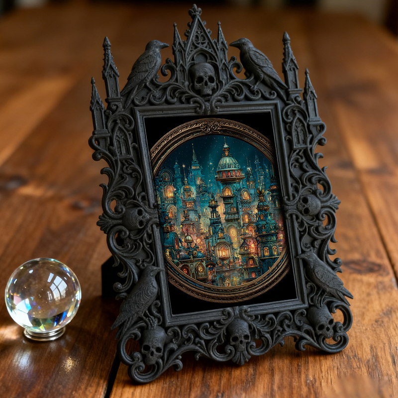 European Court Relief Luxury Frame | Art Gallery Corner Decor, Photo Frame Prop, Palace-style Relief Design